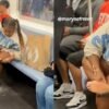 Captan a mujer limándose el talón del pie dentro del Metro de Nueva York y causa polémica