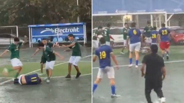 Jugadores y aficionados protagonizan brutal pelea en liga amateur de Guadalajara