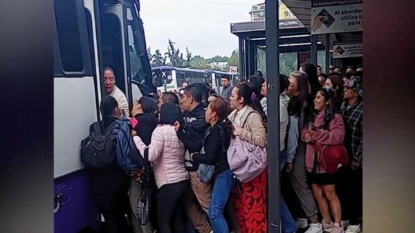 Mujer genera pelea por meterse en fila del transporte público en CDMX