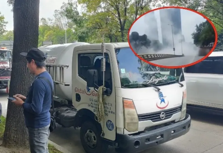 ¡Otra pipa! Fuga de gas en Circuito Interior, dirección La Raza, desata pánico