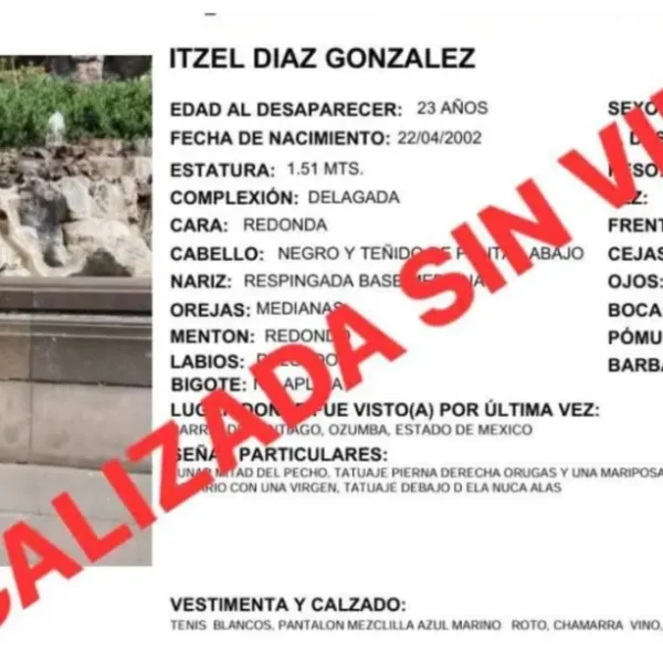 Hallan sin vida dentro de una cisterna a Itzel Díaz González, desaparecida tras salir a cenar en Edomex