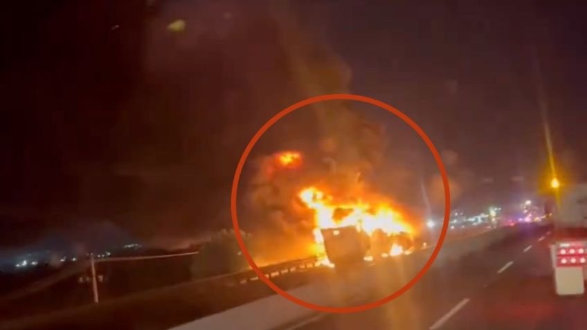 Explota pipa que transportaba combustible en la carretera Arco Norte, a la altura de Tula