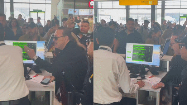 “¡Alguien que me de soluciones!”: Julio Preciado pelea con empleado de aerolínea por retraso en vuelo