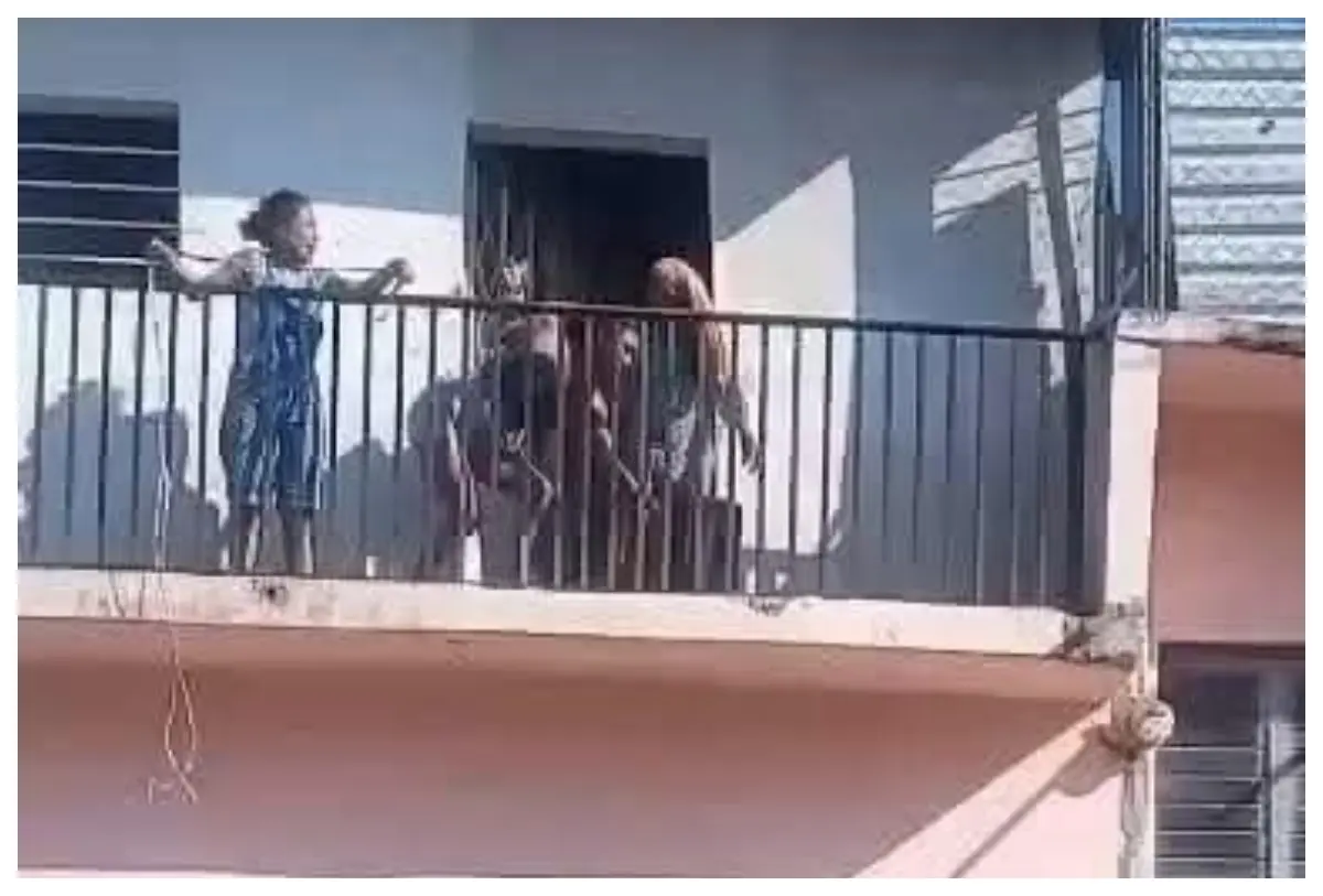 Casera arroja a perrito desde segundo piso durante desalojo en Tuxtla Gutiérrez: así se encuentra