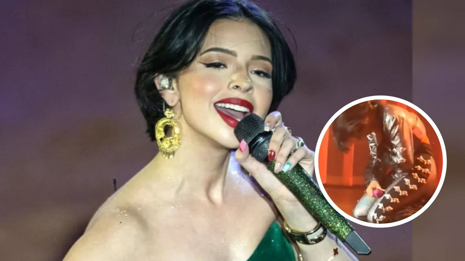 reacciones a Ángela Aguilar llorando durante su show