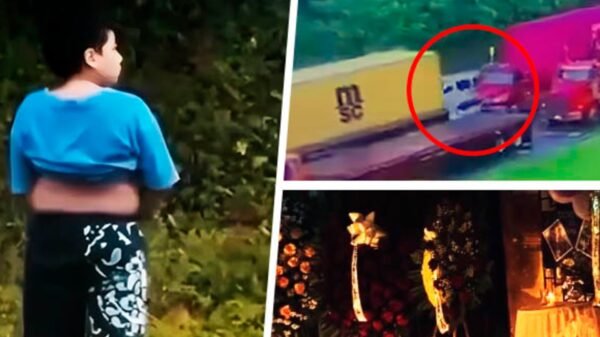 ESTREMECEDOR VIDEO: Niño baja a orinar en carretera y ve morir a sus padres en accidente