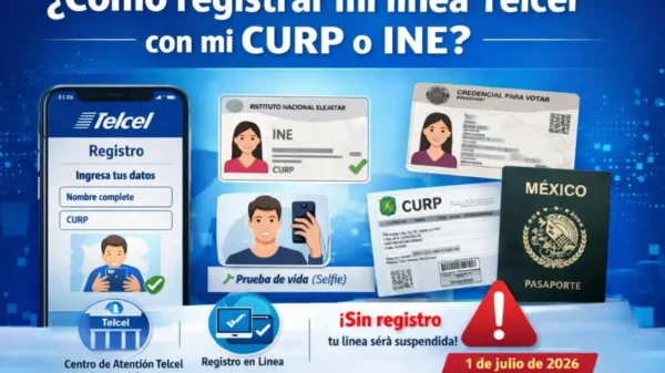 ¿Cómo registro mi línea telefónica Telcel con mi CURP o INE?