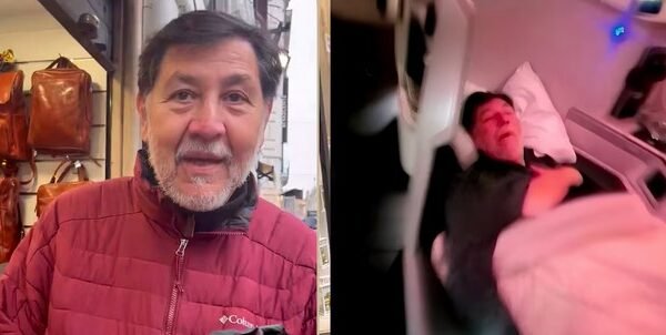 Tras visita a Roma, captan a Fernández Noroña viajando en clase premier de Aeroméxico