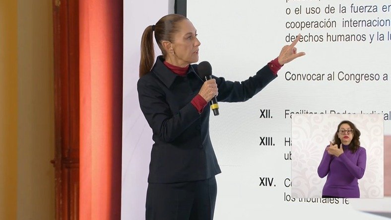 “México no puede aprobar nunca que una potencia se lleve por la fuerza a un presidente”: Sheinbaum