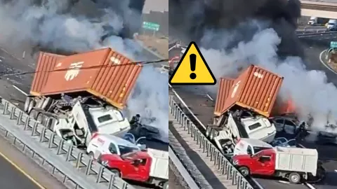 VIDEO FUERTE del CHOQUE ocurrido en la carretera Querétaro–San Luis Potosí