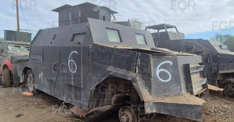 FGR destruye 23 “monstruos” usados por el crimen en Tamaulipas