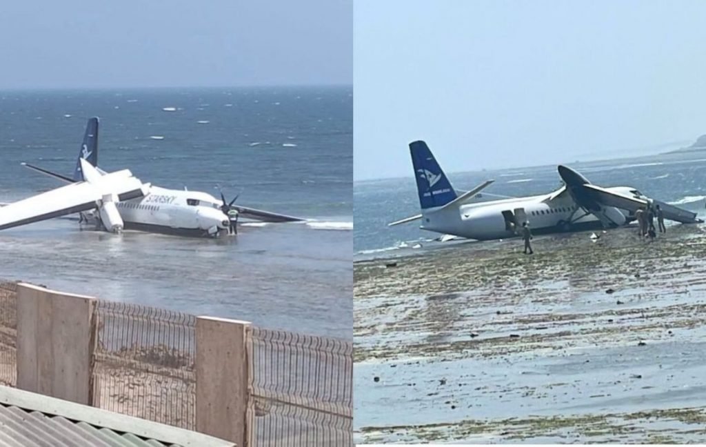 VIDEO: Falla técnica provoca accidente de avión en Somalia