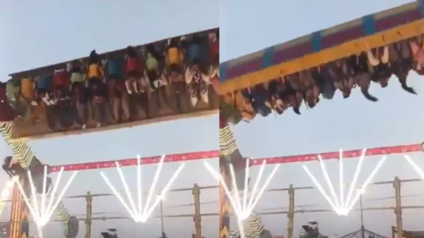 IMÁGENES FUERTES | Juego mecánico se desploma y deja varios muertos; quedó captado en VIDEO