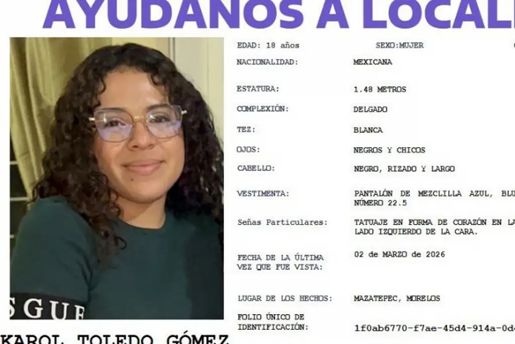 Desaparece Karol, otra alumna de la Universidad Autónoma del Estado de México