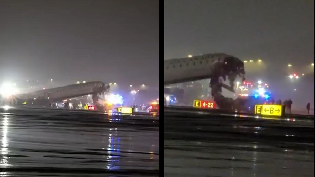 Sale a la luz el momento exacto del choque en LaGuardia