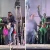VIDEO: Aficionado cae desde balcón durante entrada de Mr. Iguana en Xalapa, Veracruz