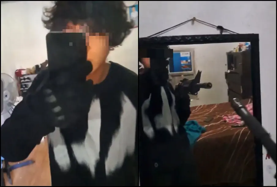 (VIDEO) Alumno exhibió arma en redes antes de matar a maestras en prepa de Michoacán