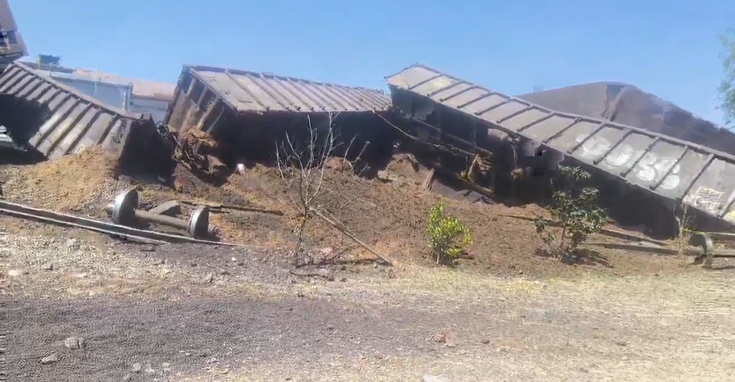 VIDEO: Se descarrila tren en Aguascalientes; una persona muere y 5 resultan lesionados
