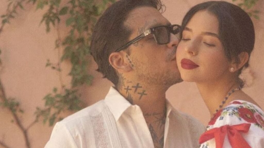 ¿Editaron la foto? Ángela Aguilar desata polémica por “aumentar” la estatura de Christian Nodal