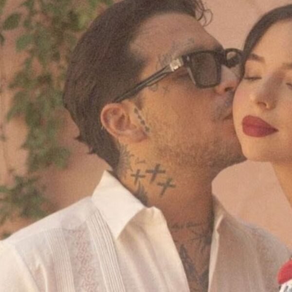 ¿Editaron la foto? Ángela Aguilar desata polémica por “aumentar” la estatura de Christian Nodal