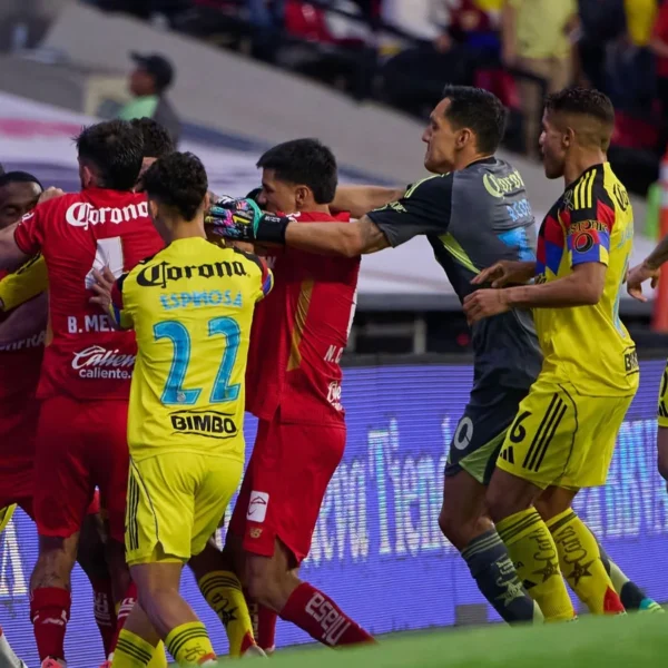 Anuncian las sanciones tras la bronca entre América y Toluca