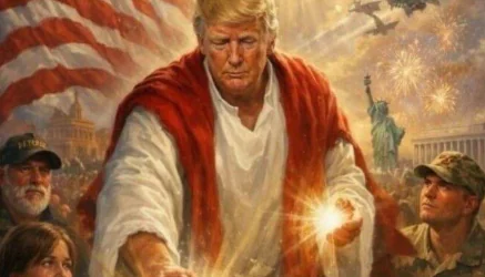 Trump se compara con Jesús en imagen compartida en redes sociales