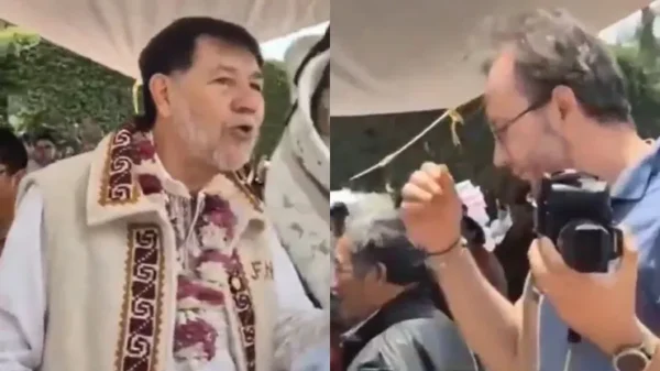 Video: Madre buscadora encara a Noroña durante visita al Edomex