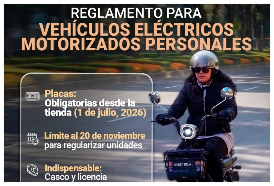 CDMX obligará a monopatines y motos eléctricas a portar placas a partir de julio