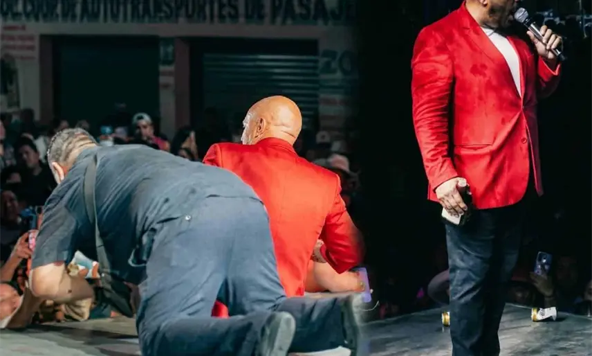 Roban botas a Lupillo Rivera durante concierto en Chiapas