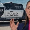Sheinbaum critica que patrullas de Chihuahua tengan logos de Nueva York