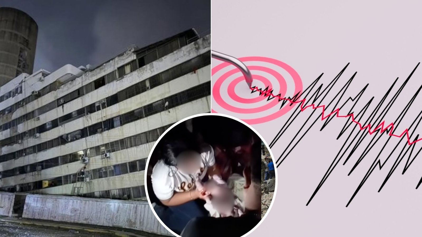 Bebé nace tras rescatar a su madre de los escombros de un edificio en Venezuela