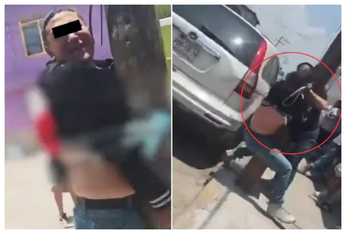 VIDEO | Madre reprende con cinturón a su hijo tras ser señalado por presunto robo en Nezahualcóyotl