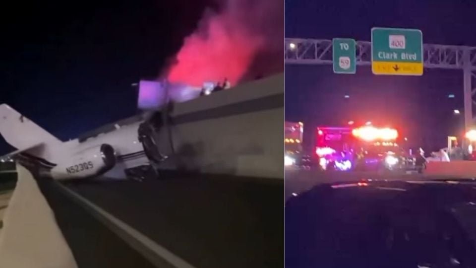 Avión ejecutivo se estrella en carretera de Texas; rescatan sobrevivientes entre los restos