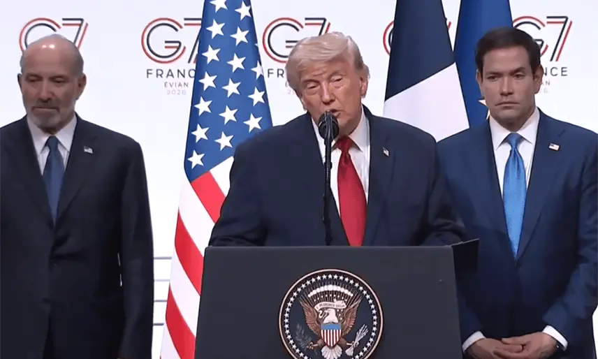 "Los cárteles gobiernan México; Sheinbaum está asustada": Trump en el G7