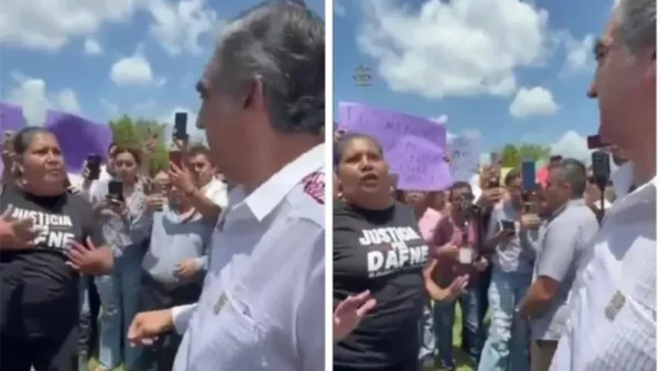 Abuela de Dafne Zapata encara a Américo Villarreal y le exige justicia