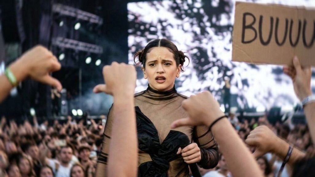 Rosalía provoca reacción del público chileno tras mencionar a Argentina en pleno concierto