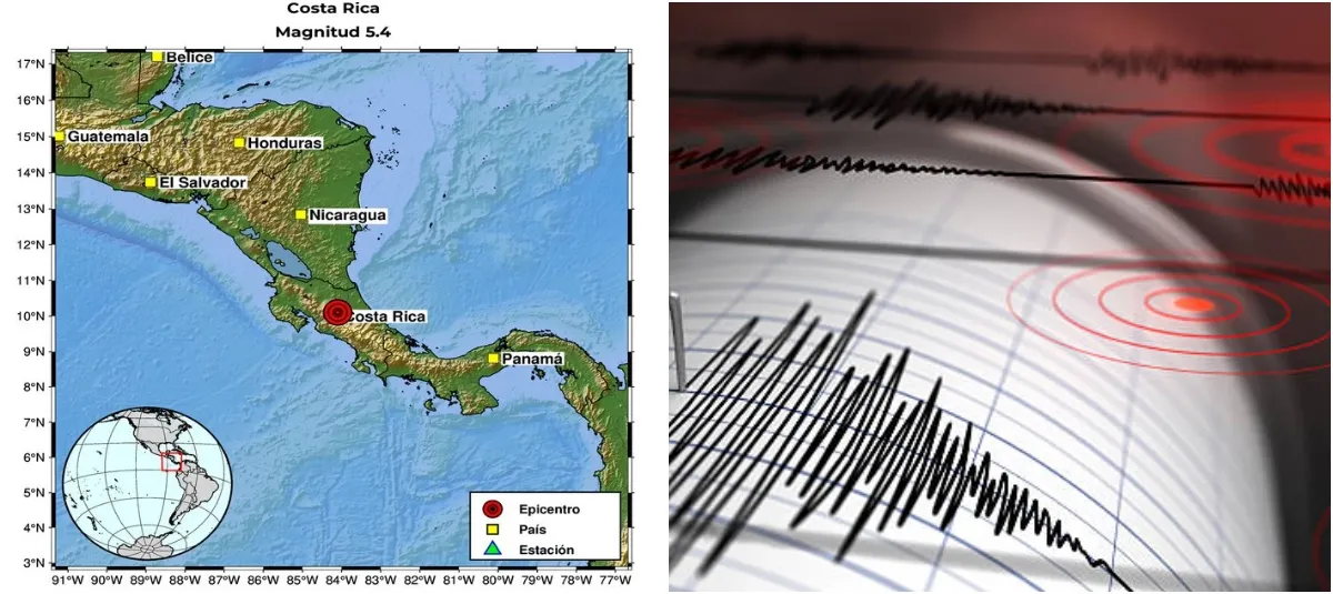 Fuerte temblor de 5.3 grados sacudió Costa Rica