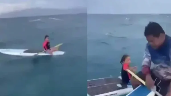 Rescatan a niña a más de un kilómetro de la costa en Baja California
