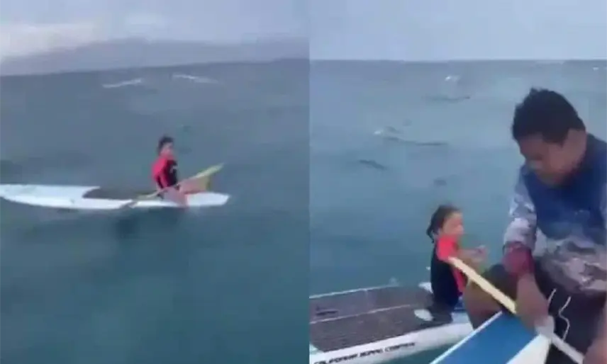 Rescatan a niña a más de un kilómetro de la costa en Baja California
