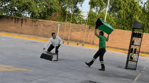 Graban pelea entre despachador de gasolinera y taxista; habría ocurrido en Comalcalco