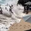 (VIDEO) Ola de resaca sorprende a turistas en Bali; impactante video se vuelve viral