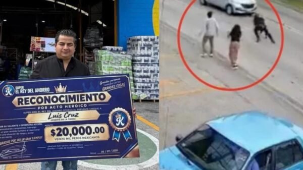 Luis salvó a una niña de ser atropellada en Puebla; su empresa lo premia con 20 mil pesos