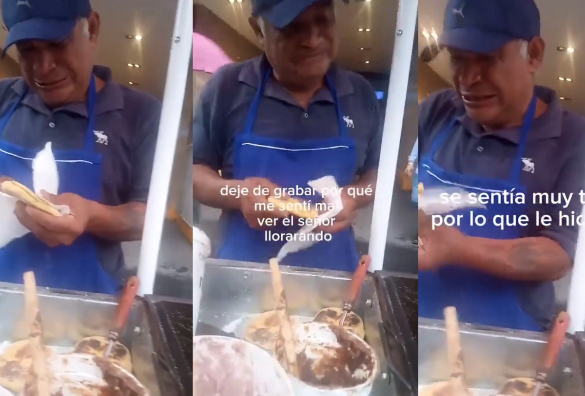 Video: Don Daniel rompe en llanto tras denunciar intimidaciones mientras vendía gorditas en CDMX