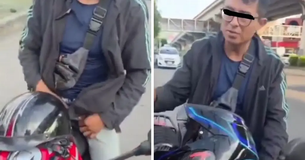 Mujeres enfrentan a presunto acosador en moto; lo graban aún con el cierre abajo