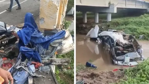 Mueren dos integrantes del grupo musical de Kbeto Zuleta; autobús cayó al río