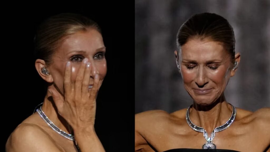Céline Dion cae de espaldas durante su concierto en París y preocupa a sus fans