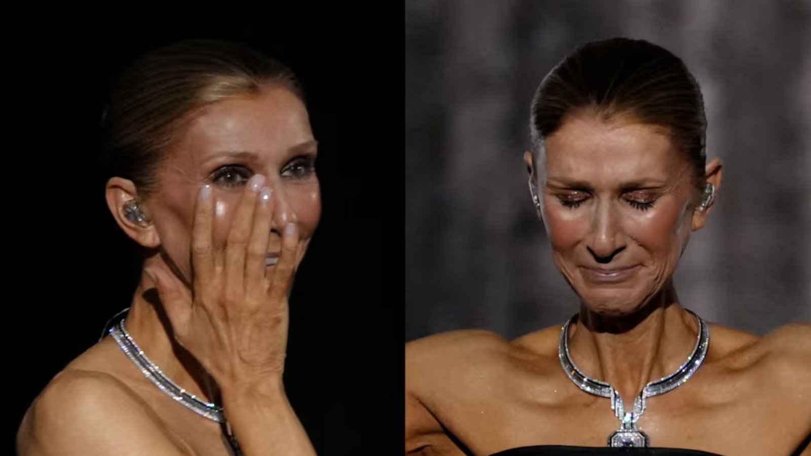 Céline Dion cae de espaldas durante su concierto en París y preocupa a sus fans