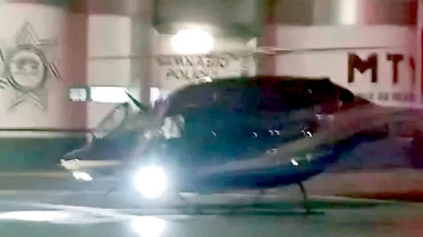 Adrián de la Garza se mueve en el helicóptero de empresarios inmobiliario de Monterrey